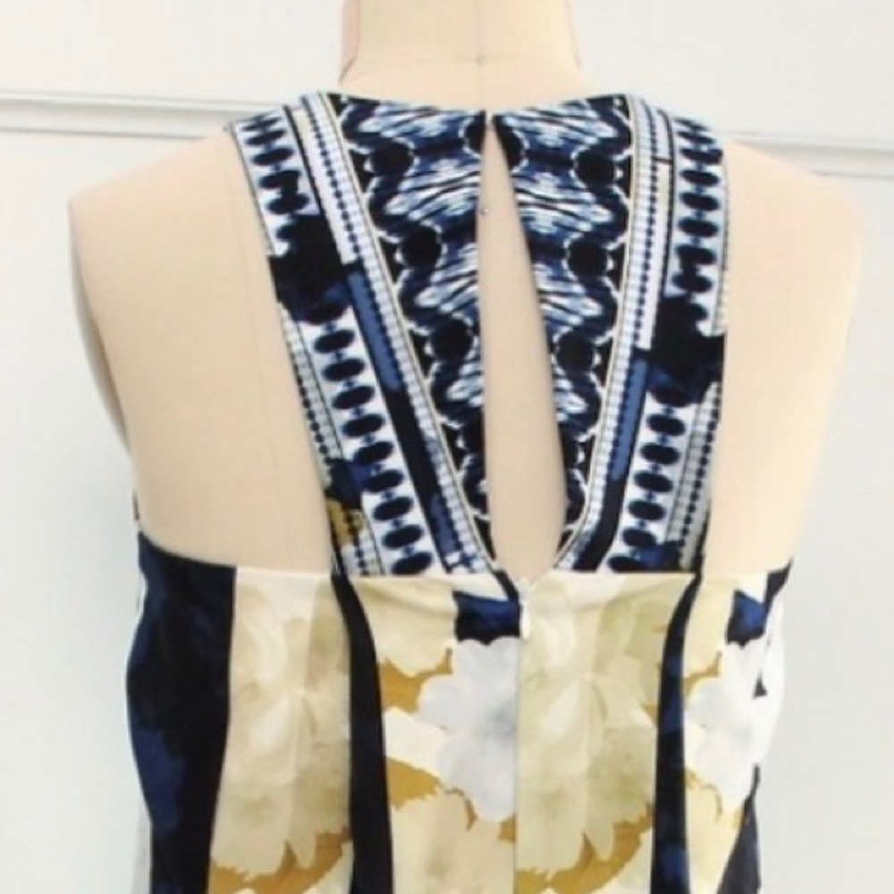 NWT Antonio Melani Navy and Cream Floral Dress. - Picture 3 of 4